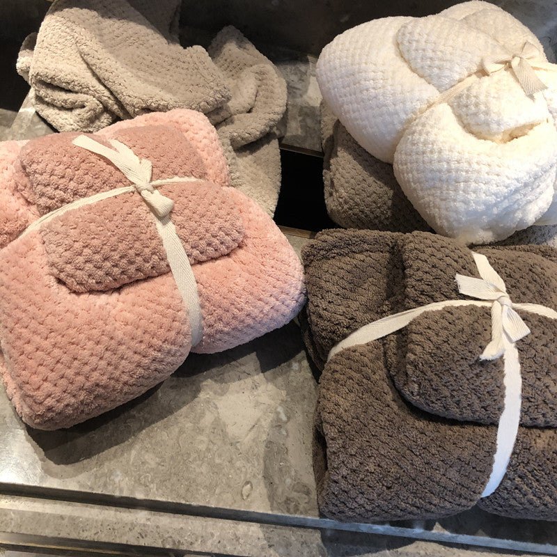 Coral Fleece Towel Set | Soft & Absorbent