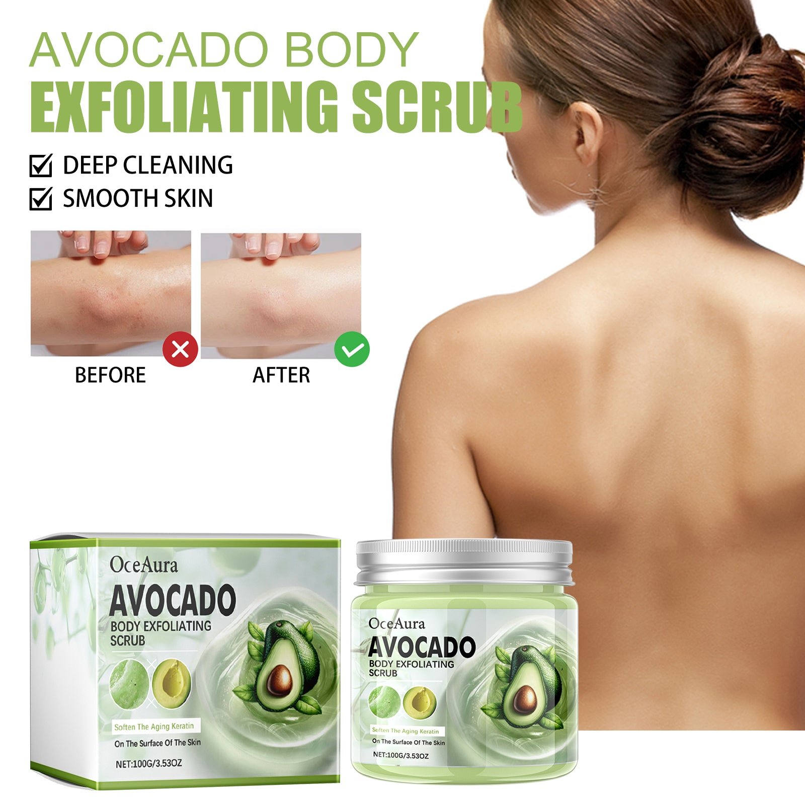 Avocado Body Scrub | Brightening & Smoothing