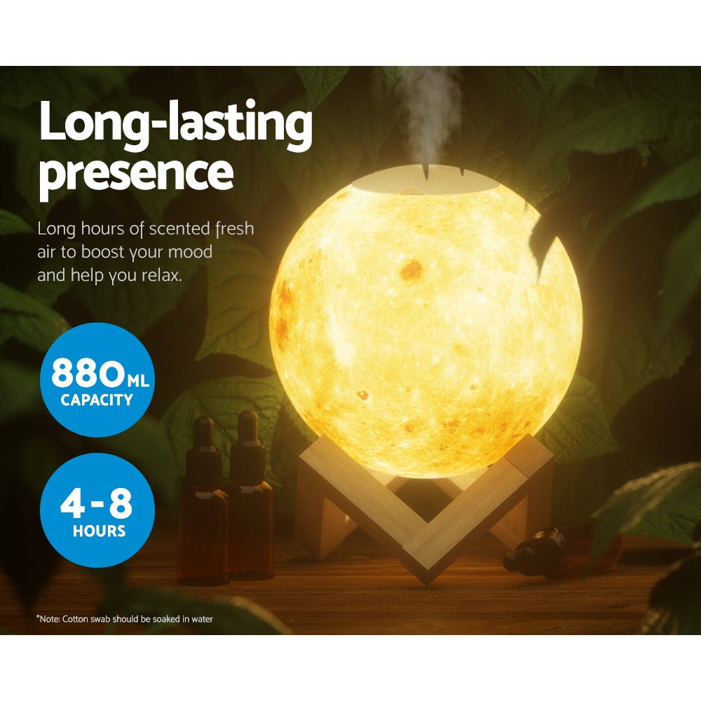 Ultrasonic Aroma Diffuser | Moon Lamp | 880ml