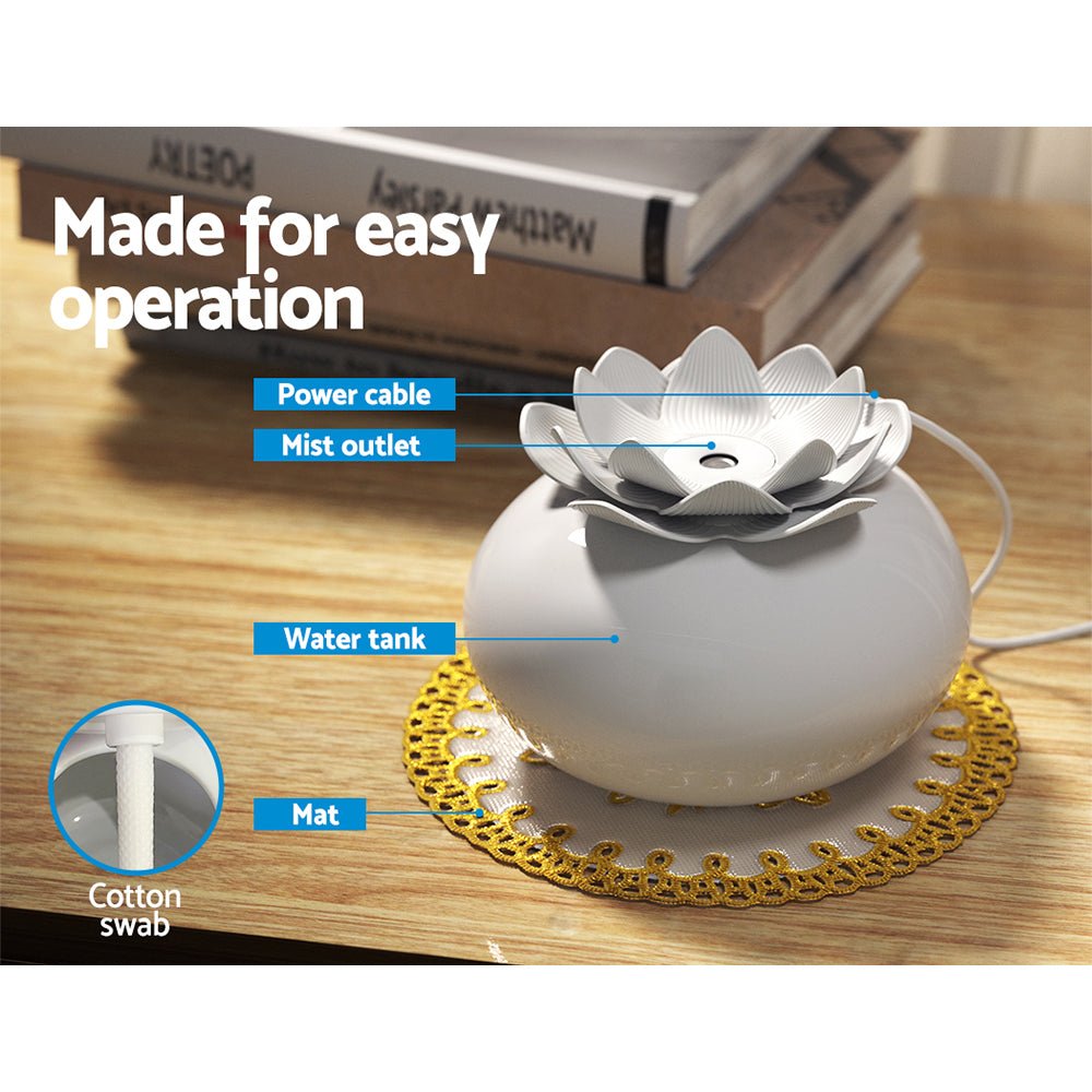 Ultrasonic Aroma Diffuser | Lotus | 200ml
