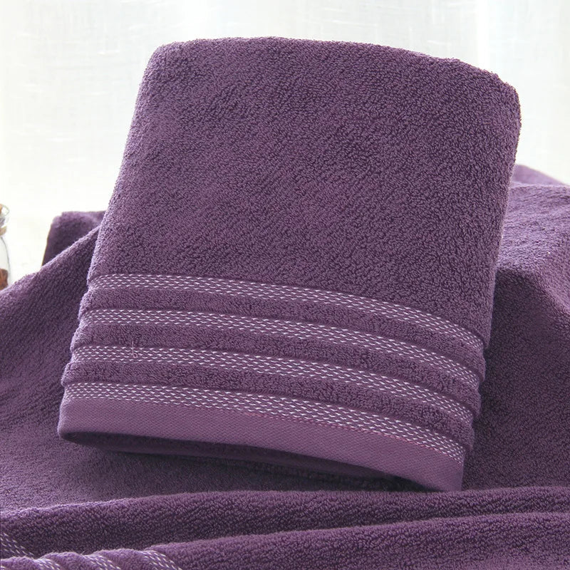 Stripe Cotton Towel Set | Thick & Absorbent