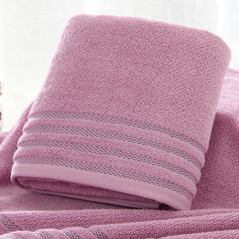 Stripe Cotton Towel Set | Thick & Absorbent