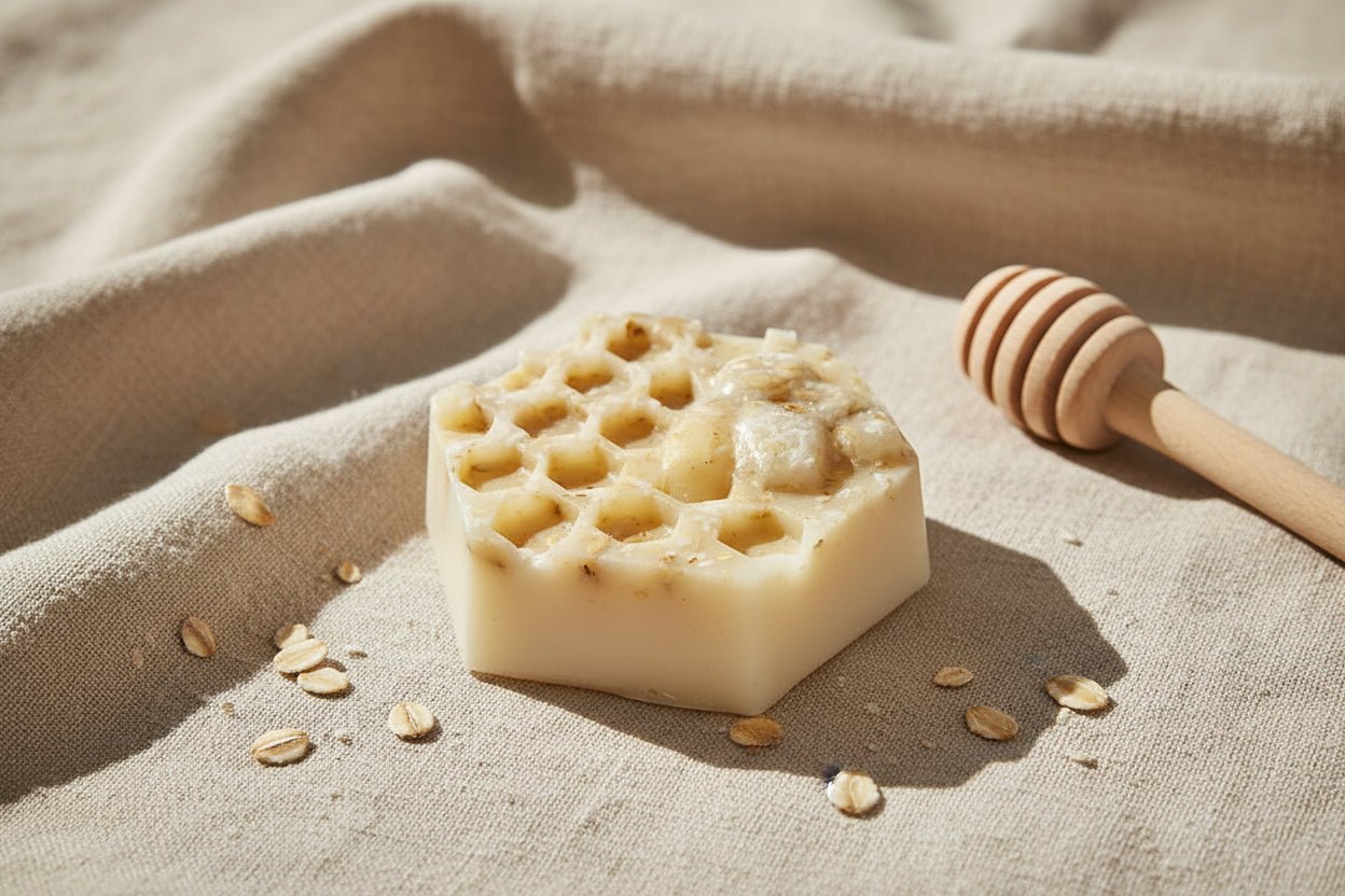 Oats and honey nourishing soap bar by NINÜ