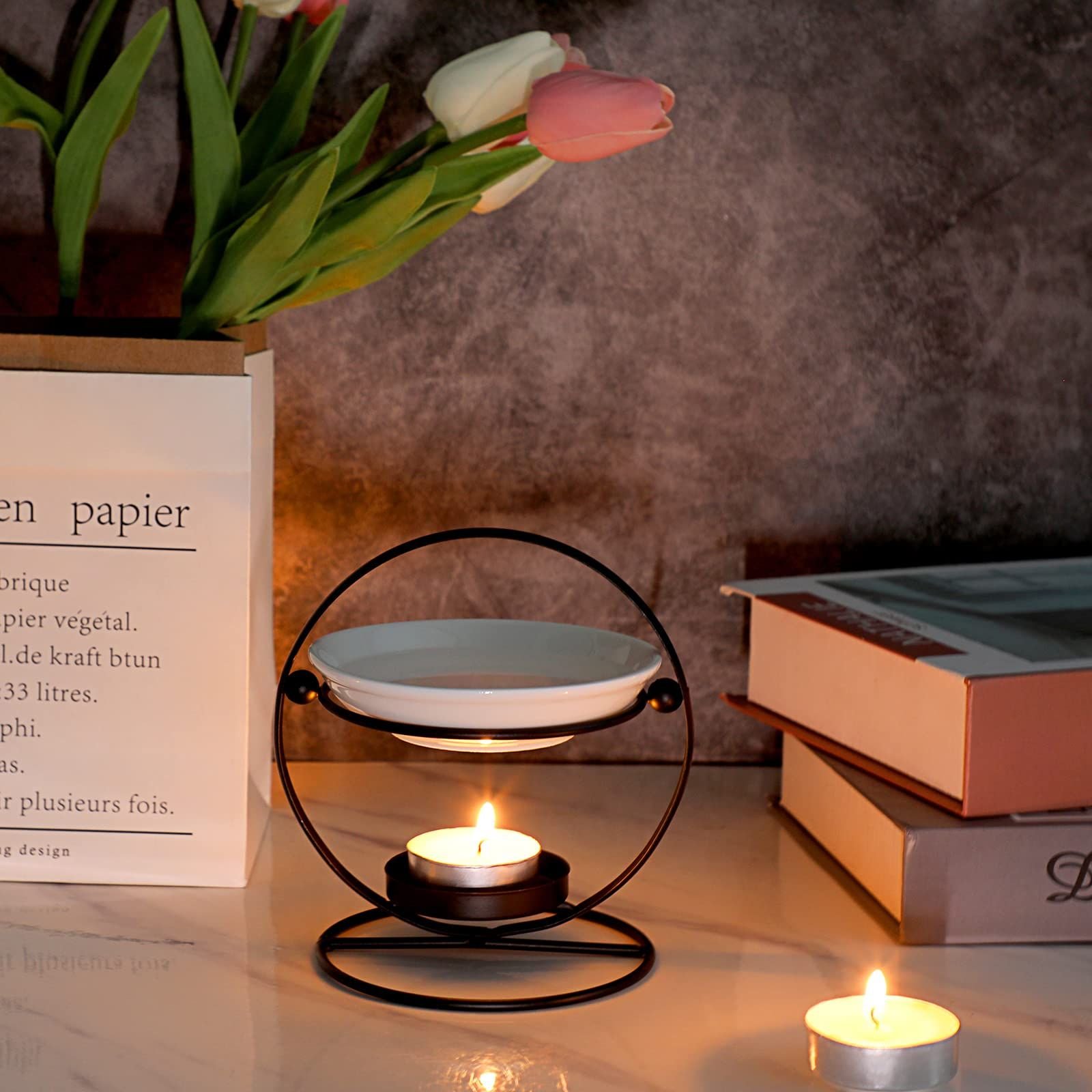Ceramic Tealight Wax Melt & Essential Oil Warmer