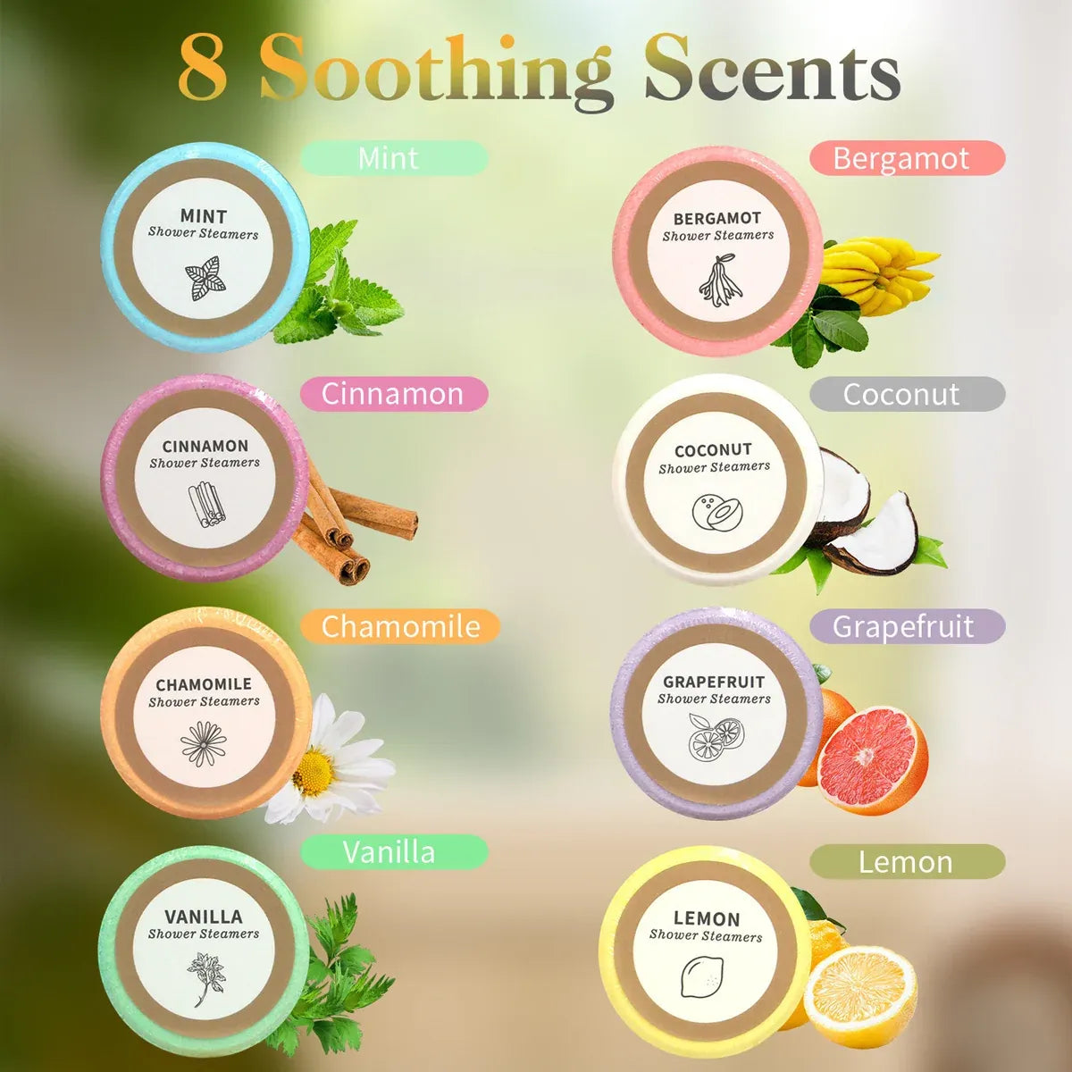 Aromatherapy Shower Steamers | Spa Gift Set | 35g × 6