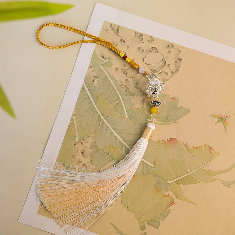 Aromatherapy Locket Pendant | Vintage Silver Bell | Tassel Bag Charm